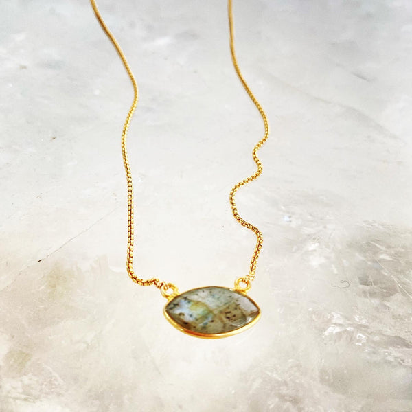Labradorite Eye Necklace