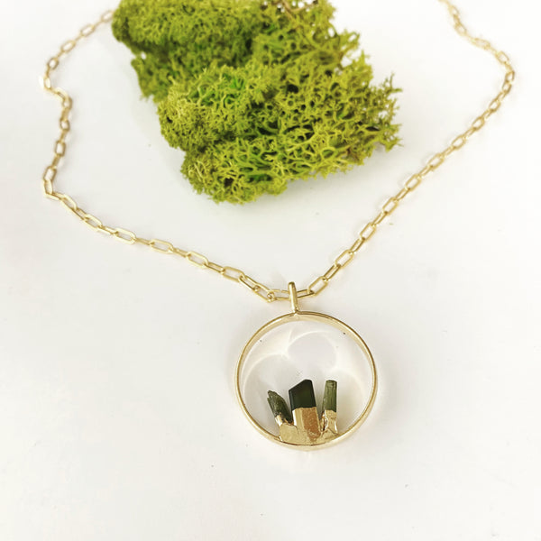 Tourmaline Triad Necklace