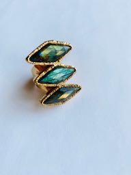 Labradorite Trinity Ring