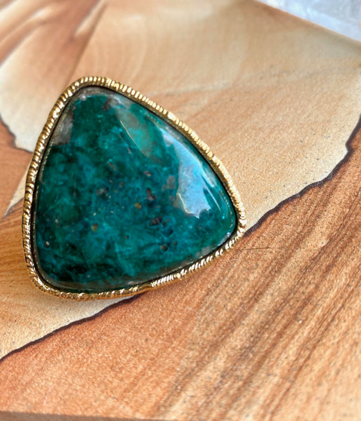 Dioptase "Attunement" Ring