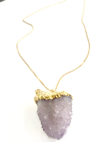 Rainbow Spirit Quartz Druzy Pendant