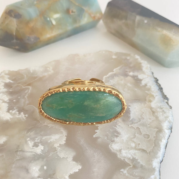 Chrysoprase Truth Stone Ring