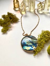 Labradorite Full Moon Necklace