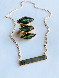 Labradorite Bar Necklace