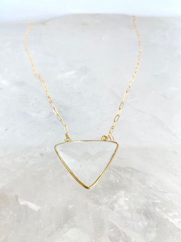 Quartz Triangle Necklace